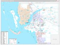 Fort Myers Cape Coral Metro Area Wall Map Zip Code